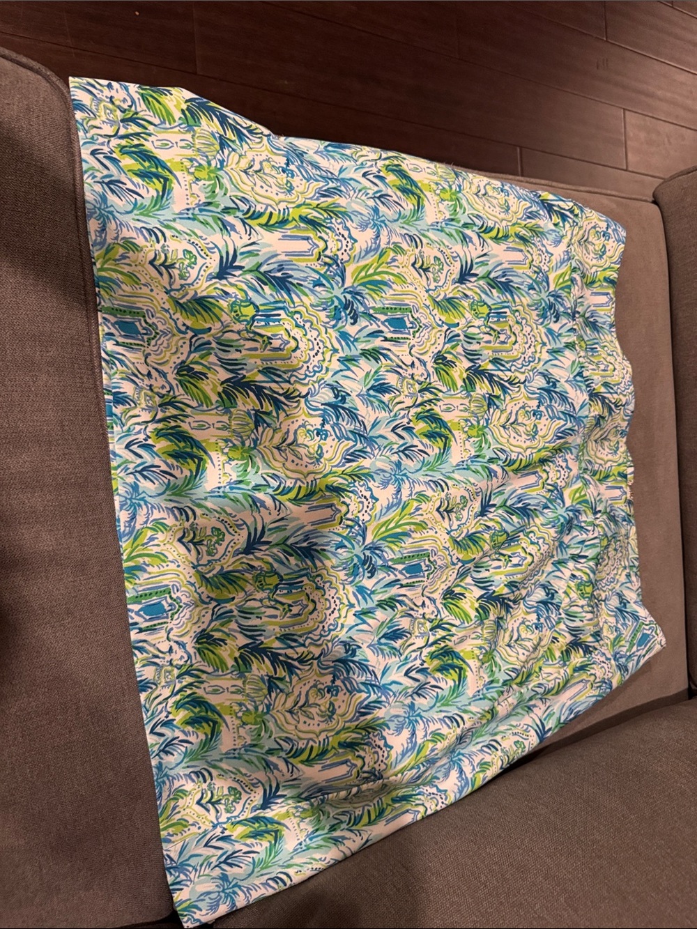 Lilly Pulitzer Blue Green White Printed Skort
